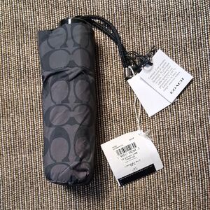 Coach Gray Monogram Mini Umbrella